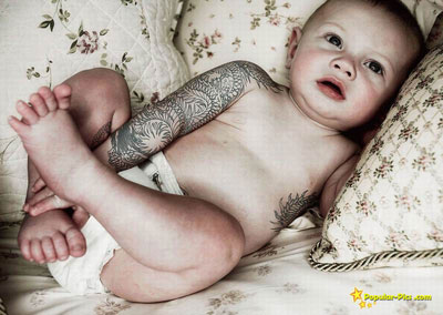 Baby Tattoos on Filho Ele Sera Tao Malzao Quanto Este Ai Da Foto